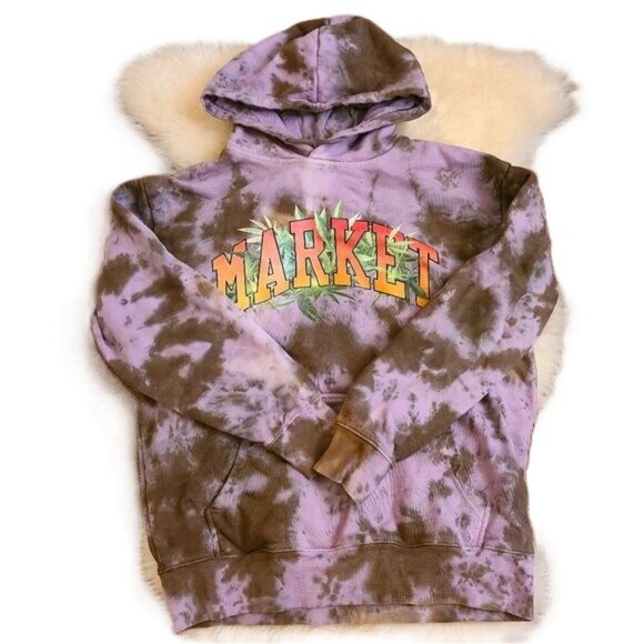 Market Herbal Remedy Tie-Dye Hoodie - Size Large - Picture 1 of 6